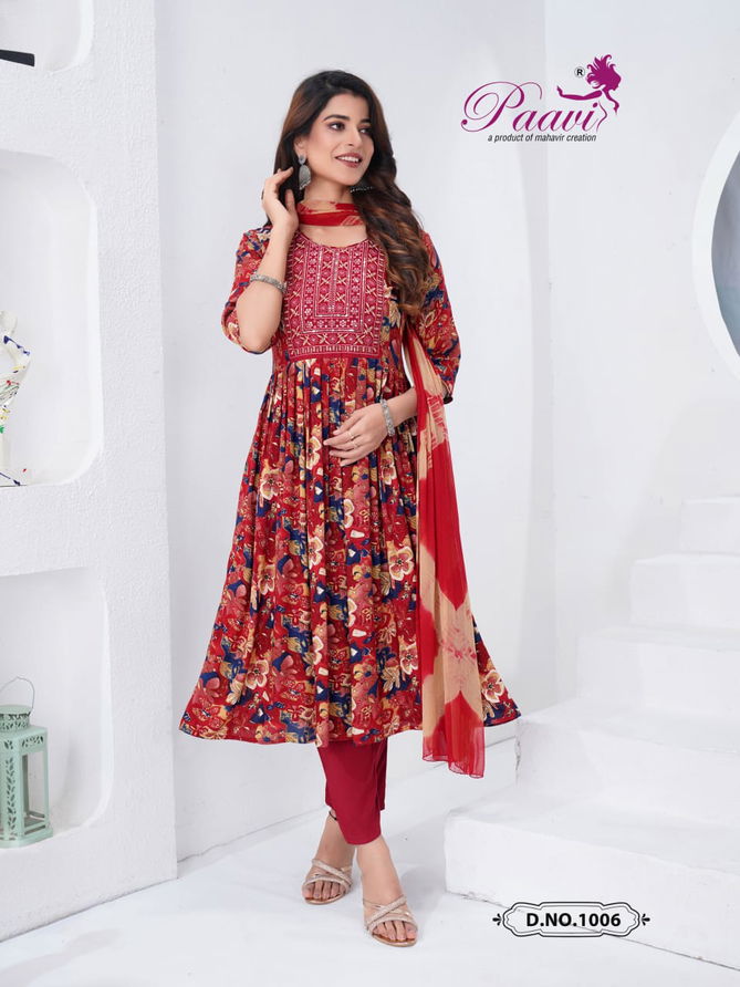 Sanaya 2 By Paavi  Portion Printed Kurti With Bottom Dupatta Wholesale Shop In Surat